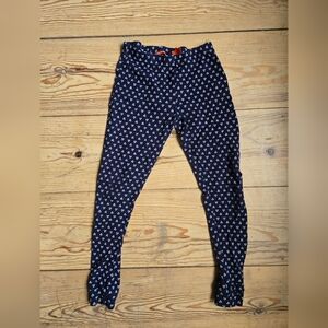 Joe Fresh Navy Heart Print Leggings Kids Size 10-12